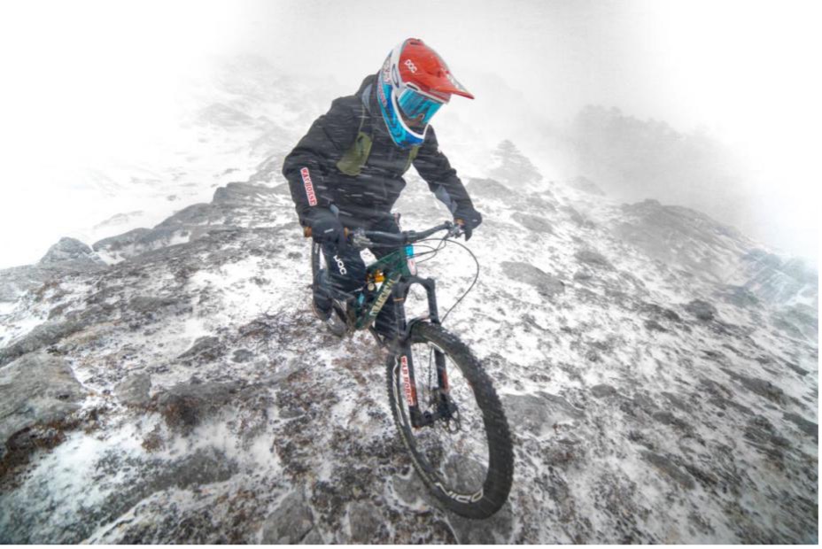 5000米海拔的雪山自行车速降
